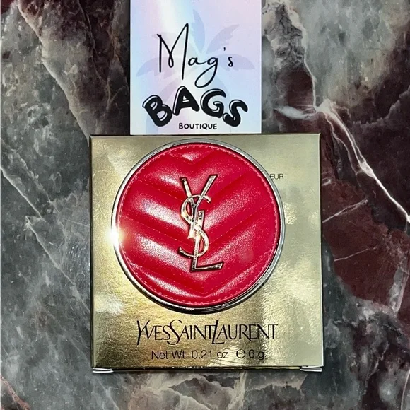 SAINT LAURENT: YSL Blush Chevron Matte Powder (Chili Red) - Picture 6 of 9